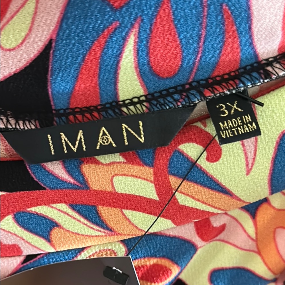 IMAN Floral Sleeveless Maxi Dress - Multicolor NWT 3X - Picture 6 of 8